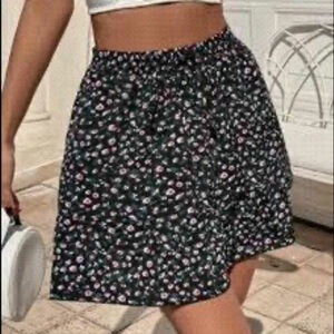 Minkpink Floral Print Drawstring Skirt